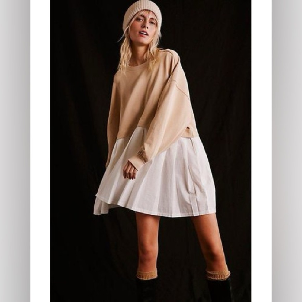 Free People Eleanor Sweatshirt Tunic Dress